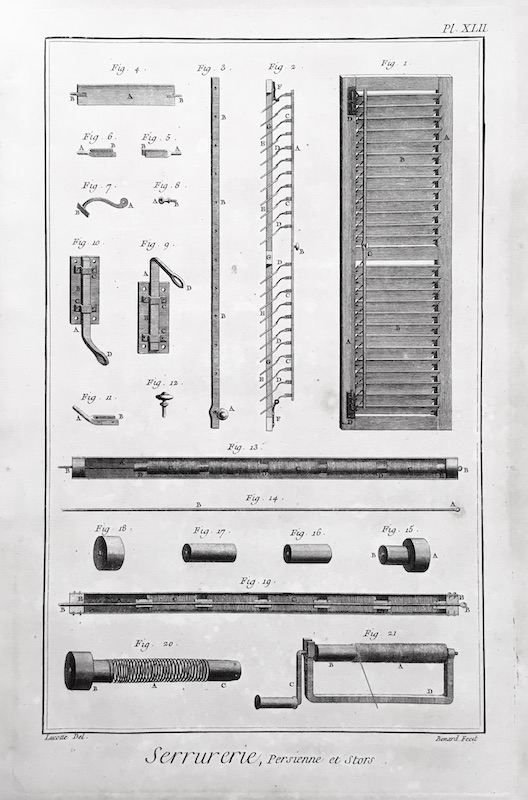 Forja - Serrurerie, Persienne et Stors / Ventanas, Persianas - Pl. XLII